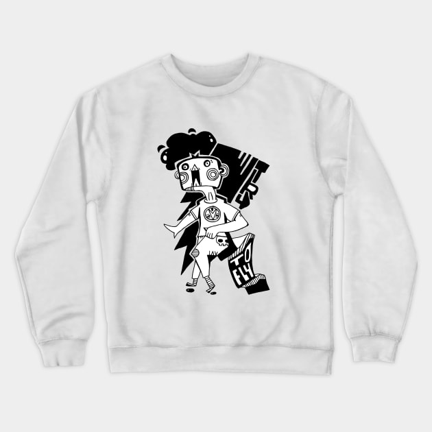 Try to fly Crewneck Sweatshirt by yeknomster